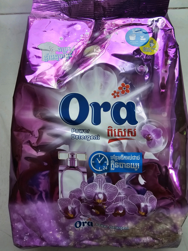 សាប៊ូម្សៅបោកខោអាវ អូរ៉ា Ora 4kg ស្វាយ