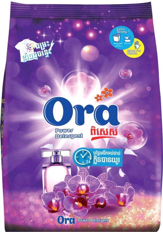 សាប៊ូម្សៅបោកខោអាវ អូរ៉ា Ora ស្វាយ 1kg